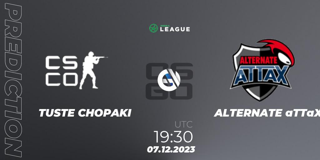 TUSTE CHOPAKI - ALTERNATE aTTaX: прогноз. 07.12.2023 at 19:30, Counter-Strike (CS2), ESEA Season 47: Advanced Division - Europe
