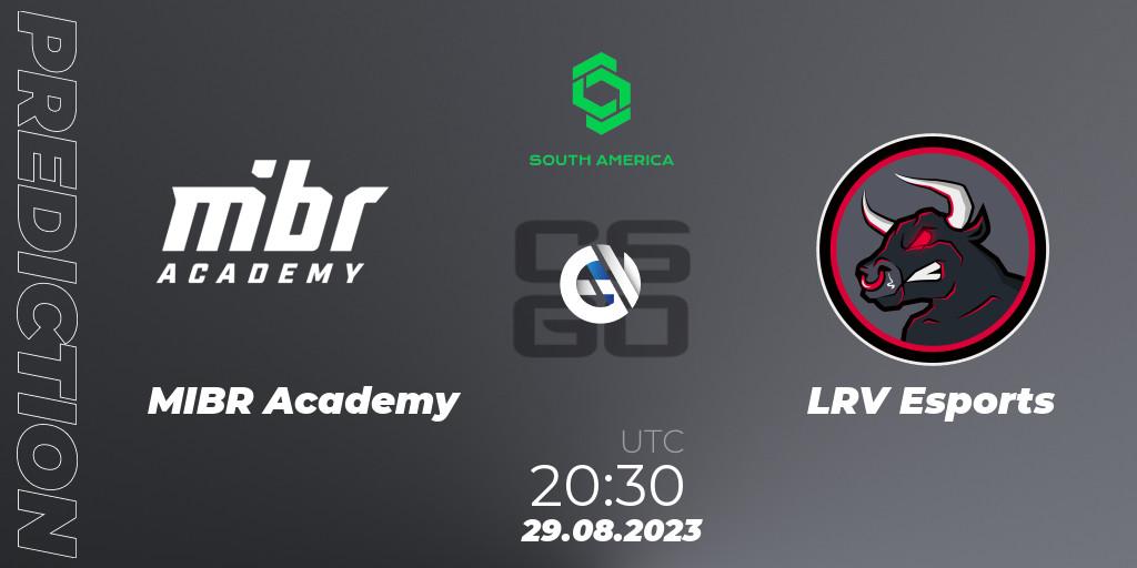 MIBR Academy - LRV Esports: прогноз. 29.08.2023 at 21:20, Counter-Strike (CS2), CCT South America Series #10