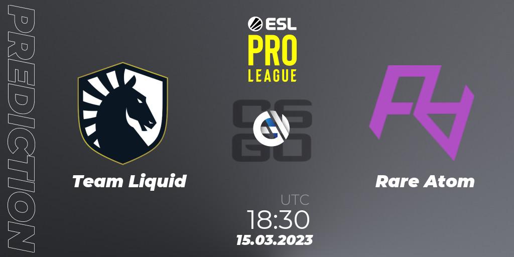 Team Liquid - Rare Atom: прогноз. 15.03.2023 at 18:30, Counter-Strike (CS2), ESL Pro League Season 17