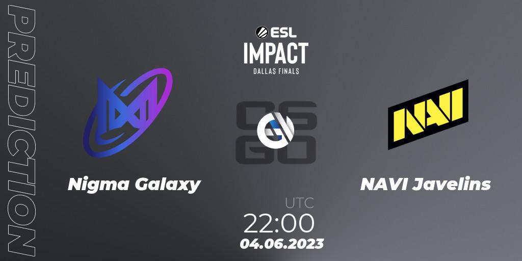 Nigma Galaxy - NAVI Javelins: прогноз. 04.06.2023 at 20:15, Counter-Strike (CS2), ESL Impact League Season 3