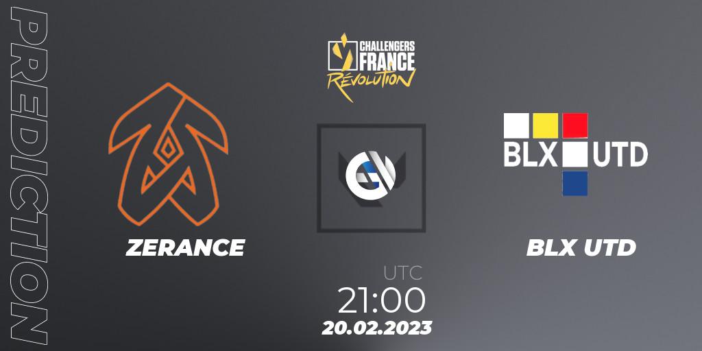 ZERANCE - BLX UTD: прогноз. 20.02.23, VALORANT, VALORANT Challengers 2023 France: Revolution Split 1
