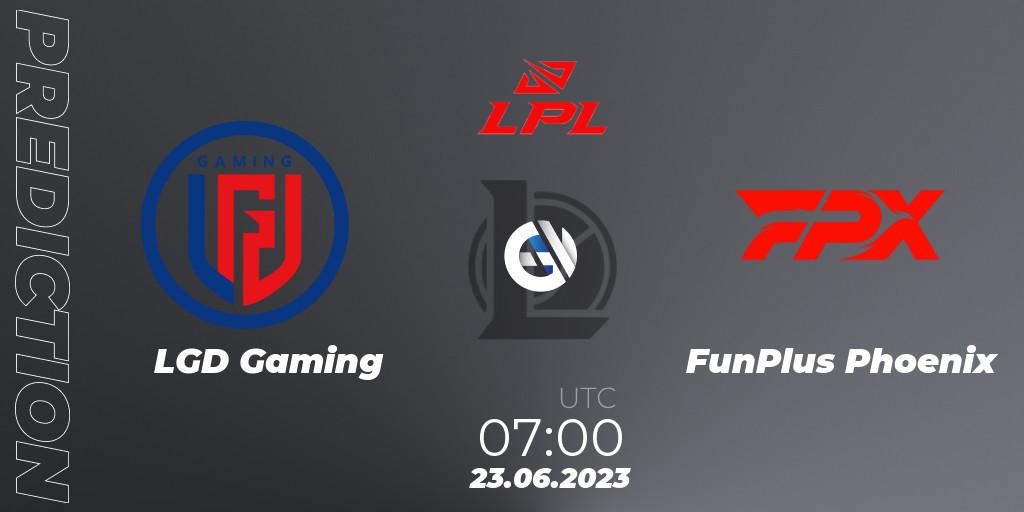 LGD Gaming - FunPlus Phoenix: прогноз. 23.06.23, LoL, LPL Summer 2023 Regular Season