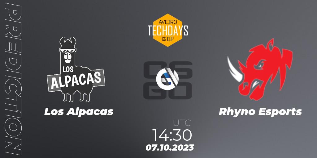 Los Alpacas - Rhyno Esports: прогноз. 07.10.2023 at 14:30, Counter-Strike (CS2), Aveiro Techdays Cup 2023