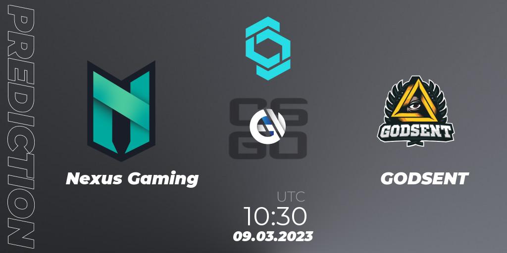 Nexus Gaming - GODSENT: прогноз. 09.03.2023 at 10:30, Counter-Strike (CS2), CCT North Europe Series #4
