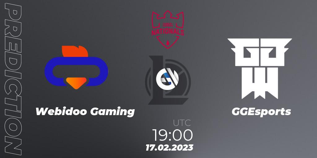 Webidoo Gaming - GGEsports: прогноз. 17.02.2023 at 19:00, LoL, PG Nationals Spring 2023 - Group Stage
