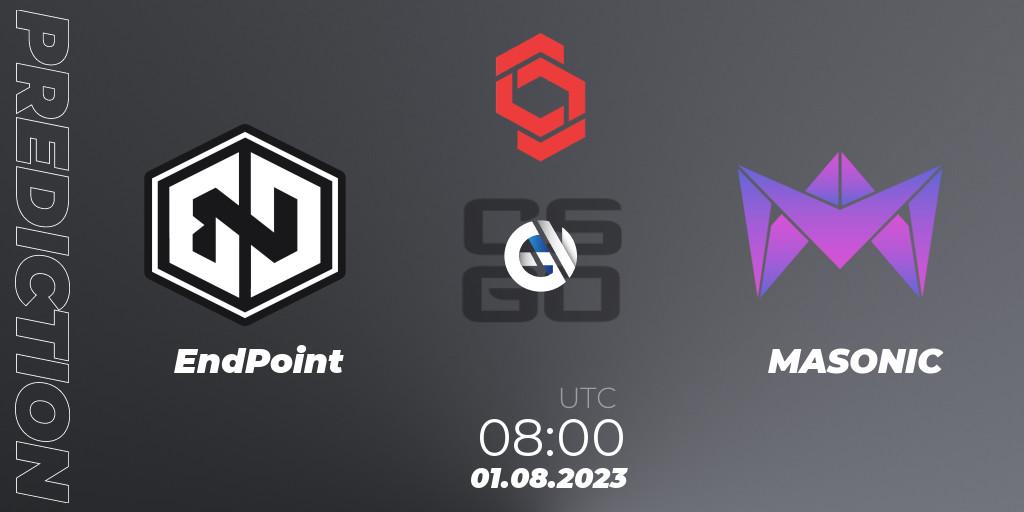 EndPoint - MASONIC: прогноз. 01.08.2023 at 08:00, Counter-Strike (CS2), CCT Central Europe Series #7