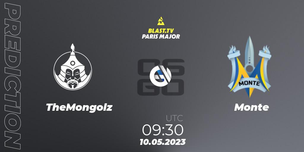 TheMongolz - Monte: прогноз. 10.05.2023 at 09:30, Counter-Strike (CS2), BLAST Paris Major 2023 Challengers Stage