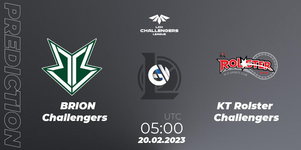 Brion Esports Challengers - KT Rolster Challengers: прогноз. 20.02.2023 at 05:00, LoL, LCK Challengers League 2023 Spring