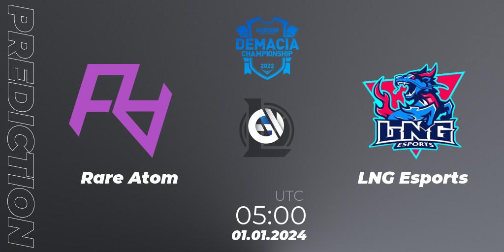 Rare Atom - LNG Esports: прогноз. 01.01.24, LoL, Demacia Cup 2023 Playoffs