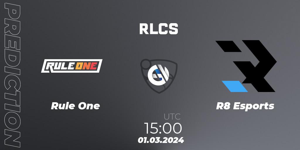 Rule One - R8 Esports: прогноз. 01.03.24, Rocket League, RLCS 2024 - Major 1: MENA Open Qualifier 3