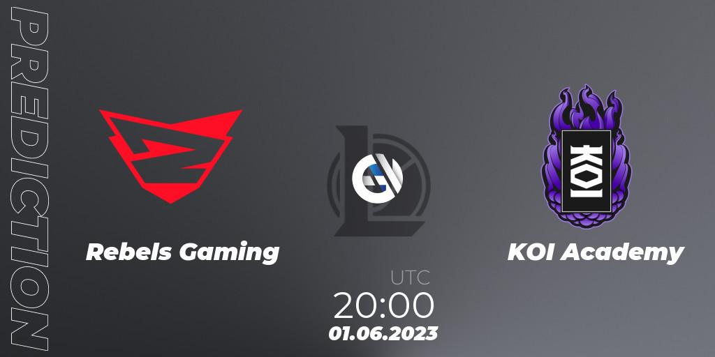 Rebels Gaming - KOI Academy: прогноз. 01.06.2023 at 20:00, LoL, Superliga Summer 2023 - Group Stage