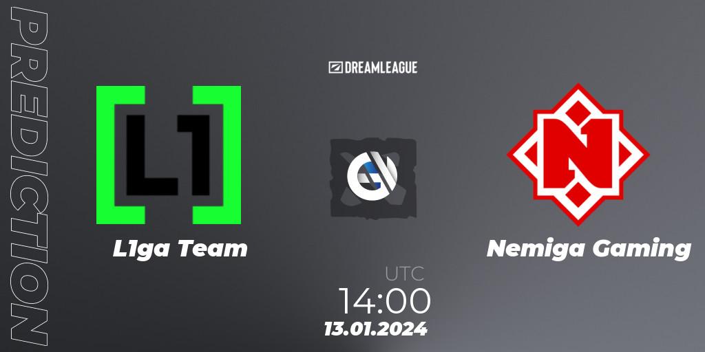 L1ga Team - Nemiga Gaming: прогноз. 13.01.24, Dota 2, DreamLeague Season 22: Eastern Europe Closed Qualifier