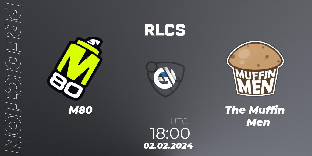M80 - The Muffin Men: прогноз. 02.02.2024 at 18:00, Rocket League, RLCS 2024 - Major 1: North America Open Qualifier 1