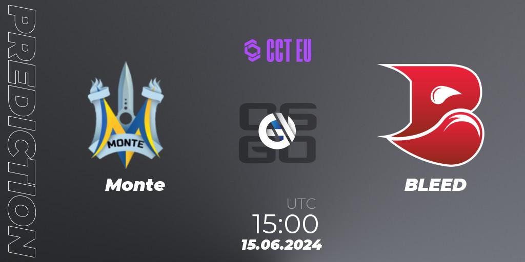 Monte - BLEED: прогноз. 15.06.2024 at 15:00, Counter-Strike (CS2), CCT Season 2 Europe Series 5
