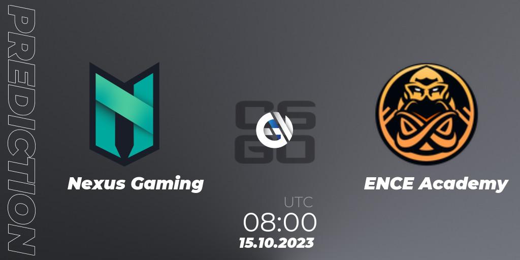 Nexus Gaming - ENCE Academy: прогноз. 15.10.2023 at 08:00, Counter-Strike (CS2), European Pro League Season 11: Division 2