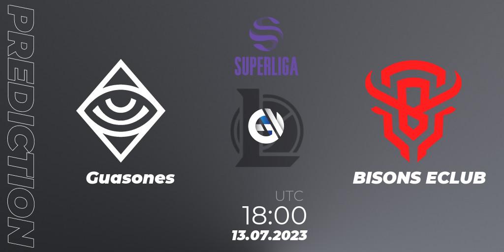 Guasones - BISONS ECLUB: прогноз. 11.07.2023 at 18:00, LoL, Superliga Summer 2023 - Group Stage
