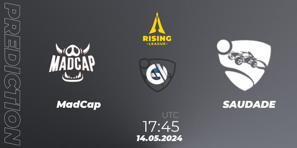 MadCap - SAUDADE: прогноз. 14.05.2024 at 17:45, Rocket League, Rising League 2024 — Split 1 — Main Event