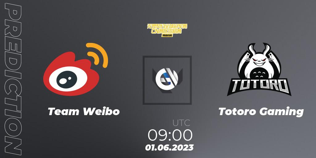 Team Weibo - Totoro Gaming: прогноз. 01.06.23, VALORANT, VALORANT Champions Tour 2023: China Preliminaries