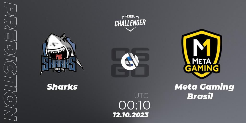 Sharks - Meta Gaming Brasil: прогноз. 12.10.2023 at 00:10, Counter-Strike (CS2), ESL Challenger at DreamHack Winter 2023: South American Open Qualifier