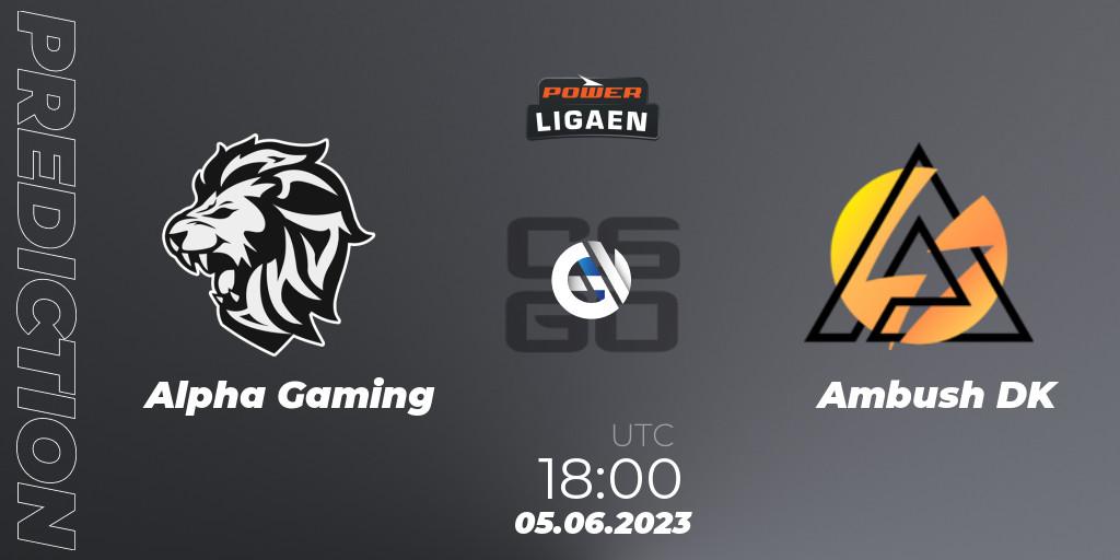 Alpha Gaming - Ambush: прогноз. 05.06.2023 at 16:00, Counter-Strike (CS2), Dust2.dk Ligaen Season 23