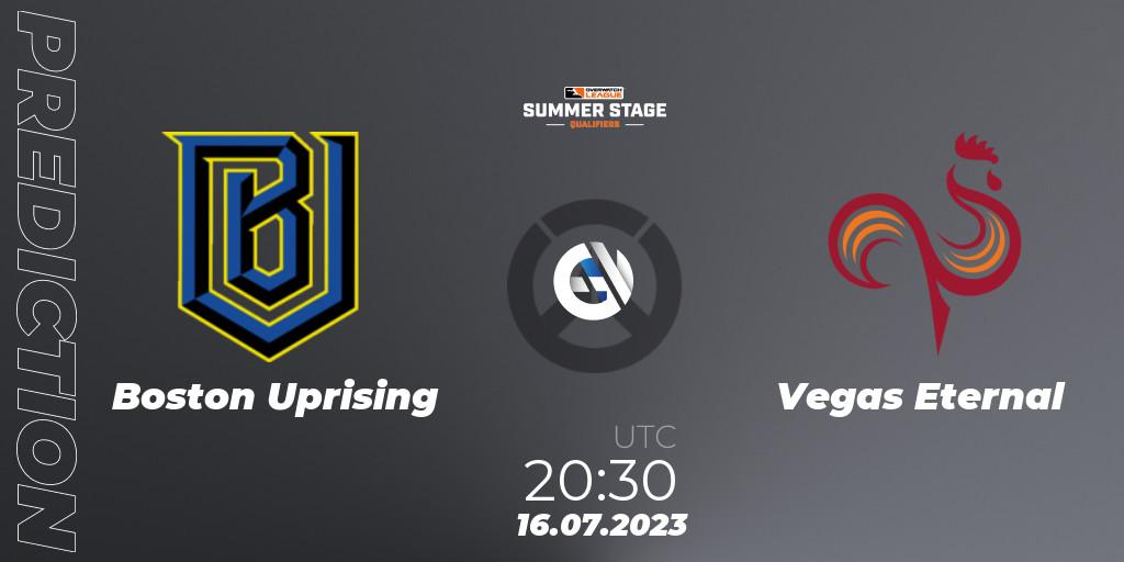 Boston Uprising - Vegas Eternal: прогноз. 16.07.23, Overwatch, Overwatch League 2023 - Summer Stage Qualifiers