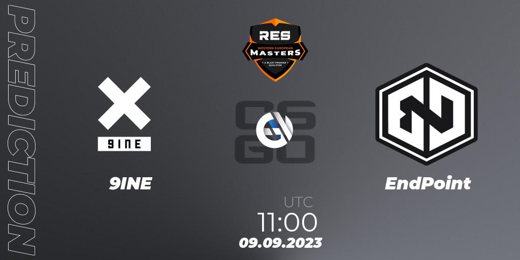 9INE - EndPoint: прогноз. 09.09.2023 at 11:35, Counter-Strike (CS2), RES Western European Masters: Fall 2023