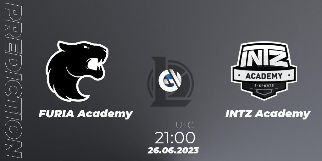 FURIA Academy - INTZ Academy: прогноз. 26.06.2023 at 21:15, LoL, CBLOL Academy Split 2 2023 - Group Stage