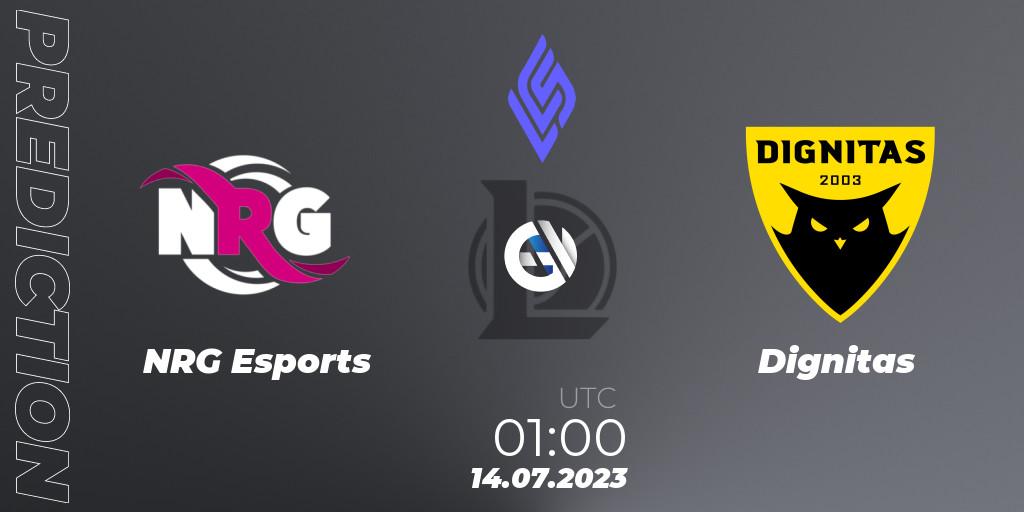 NRG Esports - Dignitas: прогноз. 13.07.23, LoL, LCS Summer 2023 - Group Stage