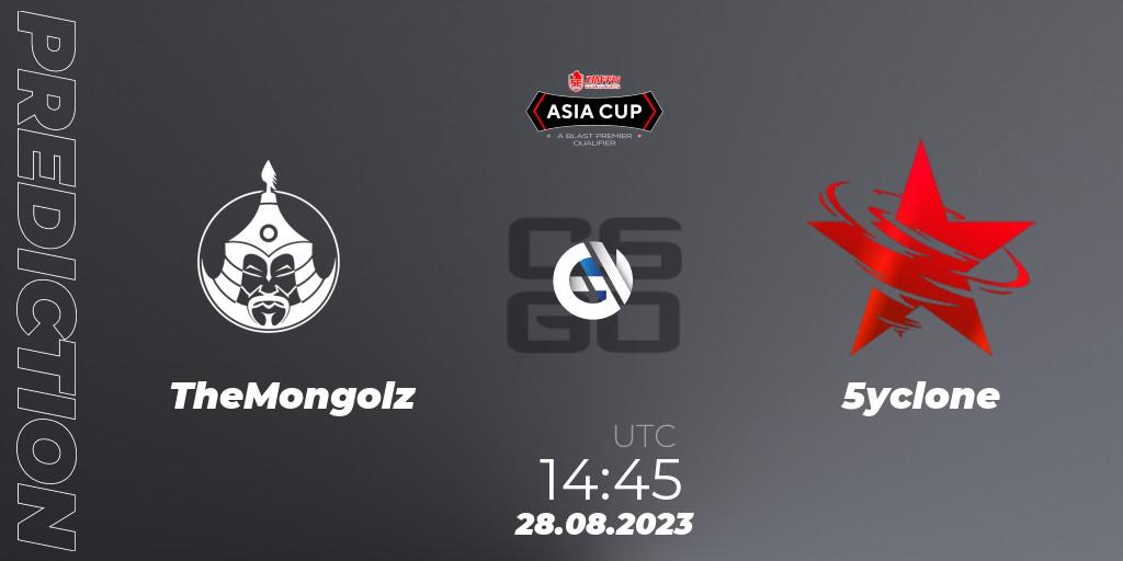 TheMongolz - 5yclone: прогноз. 28.08.2023 at 15:15, Counter-Strike (CS2), 5E Arena Asia Cup Fall 2023