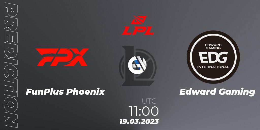 FunPlus Phoenix - Edward Gaming: прогноз. 19.03.2023 at 09:00, LoL, LPL Spring 2023 - Group Stage