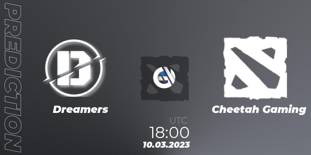 Dreamers - Cheetah Gaming: прогноз. 10.03.2023 at 18:08, Dota 2, TodayPay Invitational Season 4