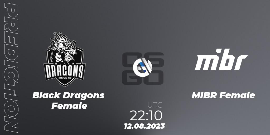 Black Dragons Female - MIBR Female: прогноз. 12.08.2023 at 22:25, Counter-Strike (CS2), Gamers Club Women Masters VII