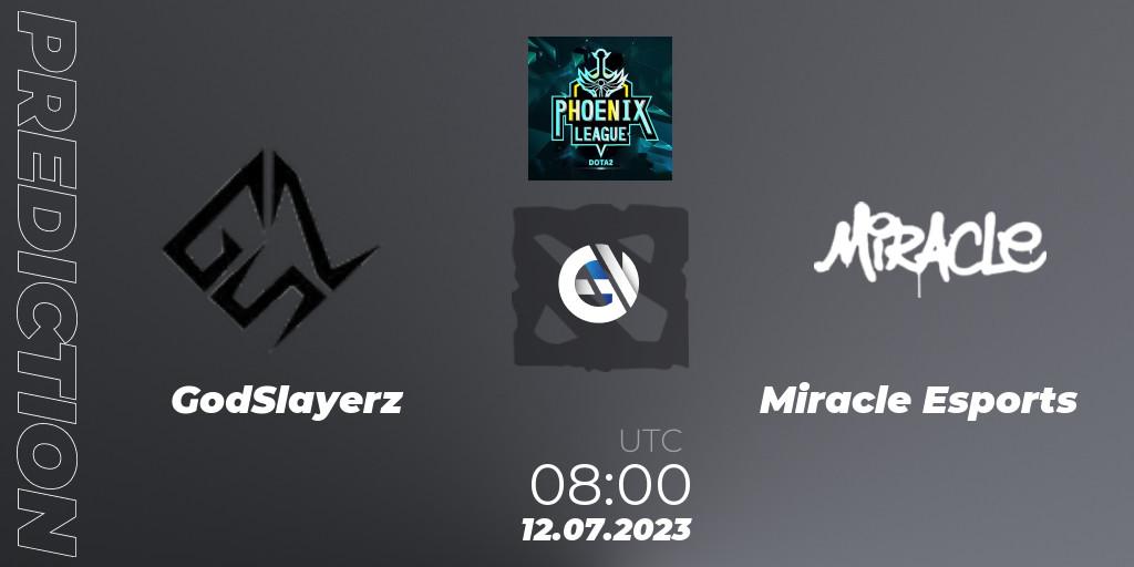 GodSlayerz - Miracle Esports: прогноз. 12.07.2023 at 08:48, Dota 2, Dota 2 Phoenix League