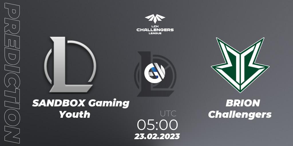 SANDBOX Gaming Youth - Brion Esports Challengers: прогноз. 23.02.2023 at 05:00, LoL, LCK Challengers League 2023 Spring