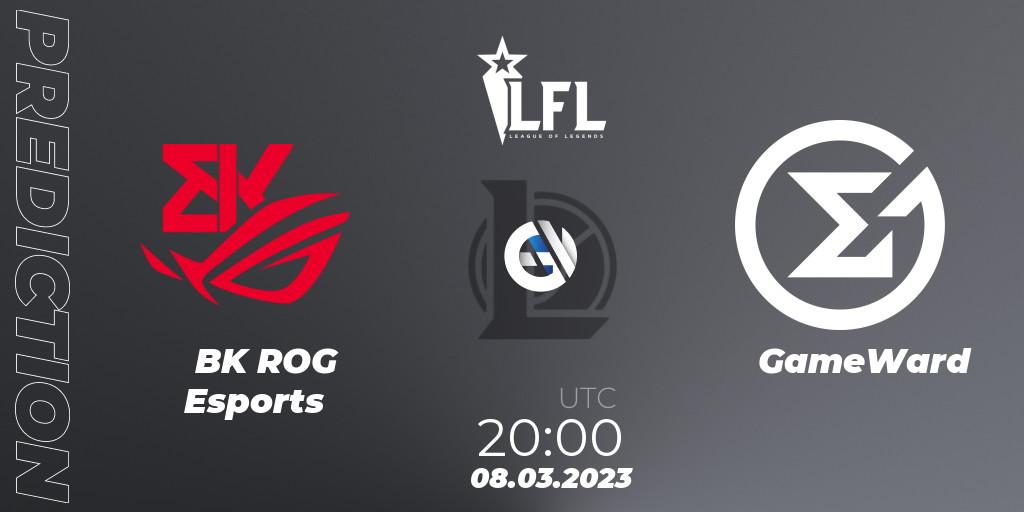BK ROG Esports - GameWard: прогноз. 08.03.2023 at 20:00, LoL, LFL Spring 2023 - Group Stage