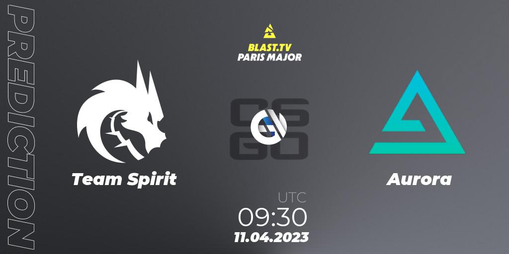 Team Spirit - Aurora: прогноз. 11.04.23, CS2 (CS:GO), BLAST.tv Paris Major 2023 Europe RMR B