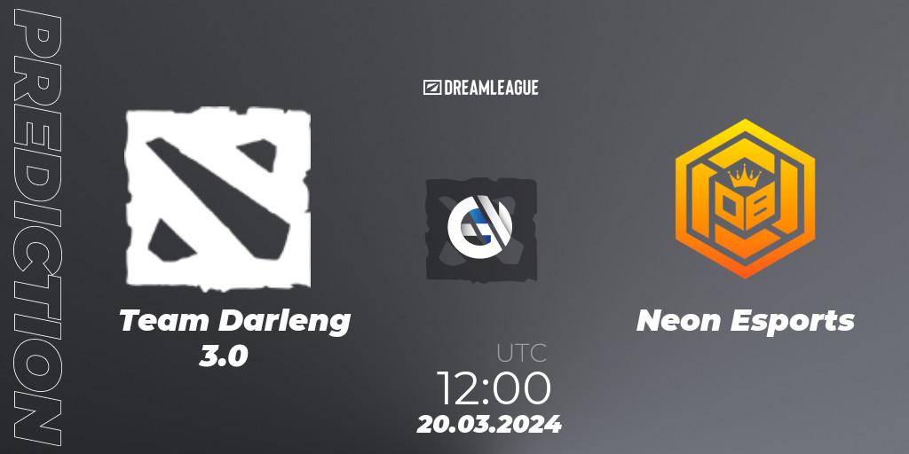 Team Darleng 3.0 - Neon Esports: прогноз. 20.03.24, Dota 2, DreamLeague Season 23: Southeast Asia Closed Qualifier