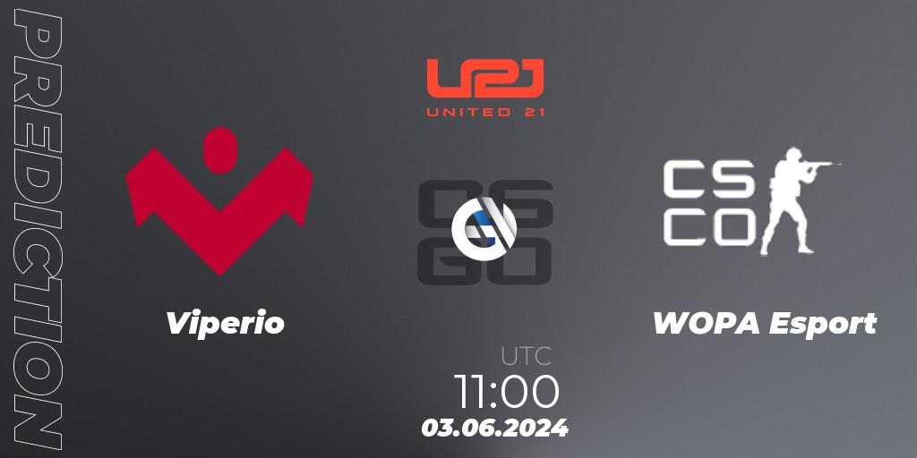 Viperio - WOPA Esport: прогноз. 03.06.2024 at 11:00, Counter-Strike (CS2), United21 Season 16