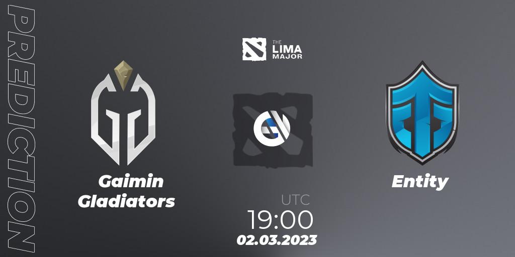 Gaimin Gladiators - Entity: прогноз. 02.03.23, Dota 2, The Lima Major 2023