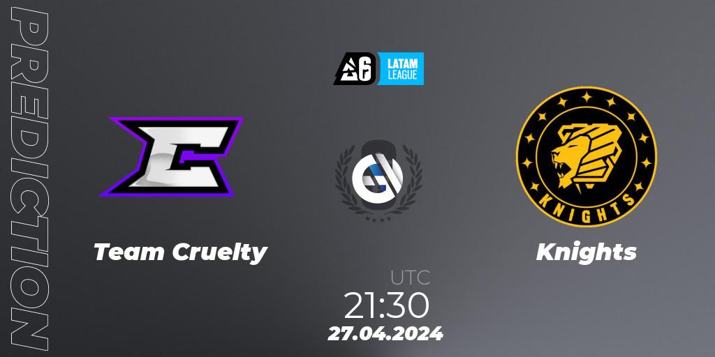 Team Cruelty - Knights: прогноз. 27.04.2024 at 22:00, Rainbow Six, LATAM League 2024 - Stage 1: Final Four