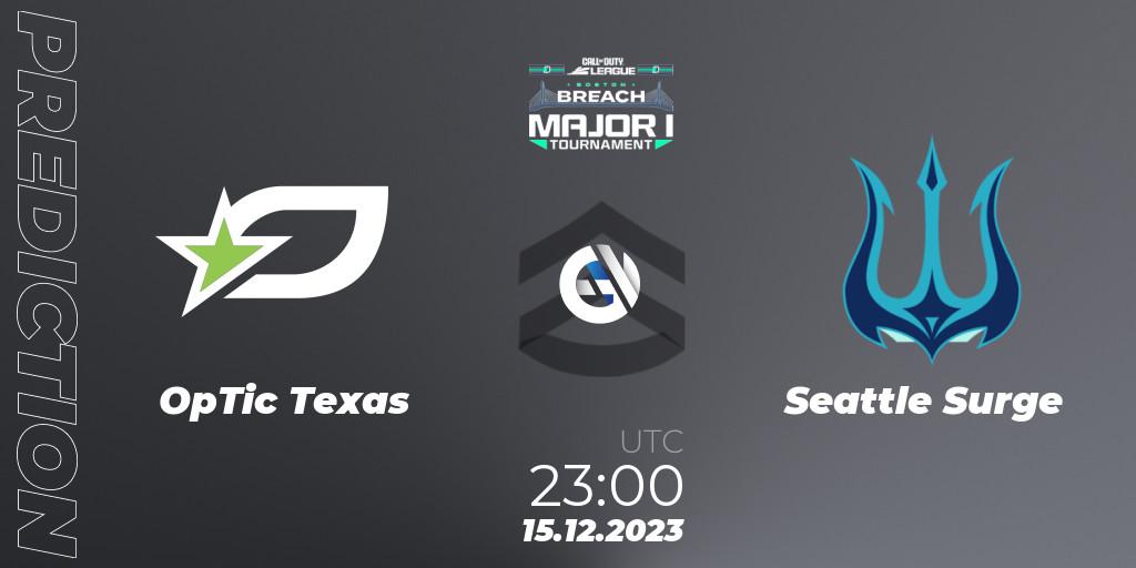 OpTic Texas - Seattle Surge: прогноз. 16.12.2023 at 23:00, Call of Duty, Call of Duty League 2024: Stage 1 Major Qualifiers