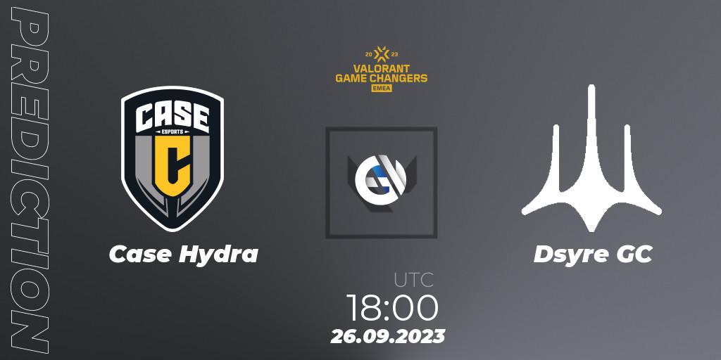 Case Hydra - Dsyre GC: прогноз. 26.09.2023 at 18:00, VALORANT, VCT 2023: Game Changers EMEA Stage 3 - Group Stage