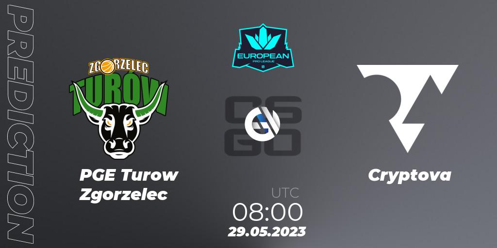 PGE Turow Zgorzelec - Cryptova: прогноз. 29.05.23, CS2 (CS:GO), European Pro League Season 8