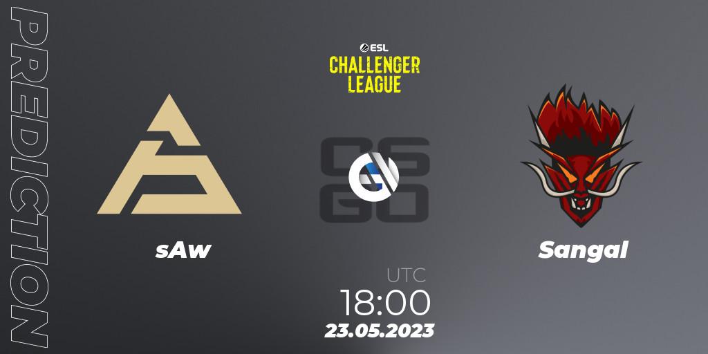 sAw - Sangal: прогноз. 22.05.2023 at 18:00, Counter-Strike (CS2), ESL Challenger League Season 45: Europe