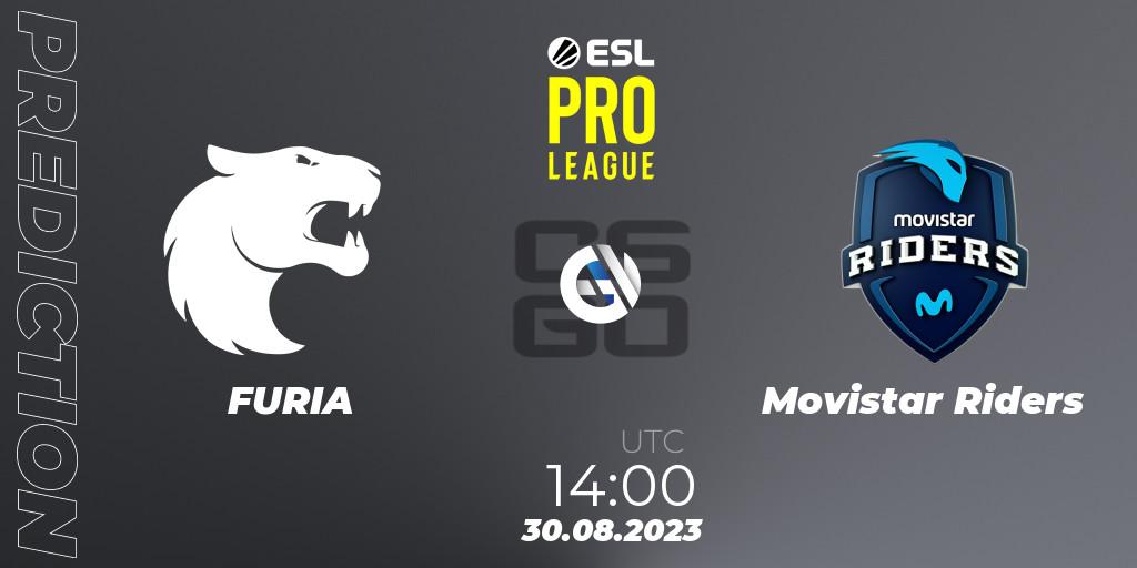 FURIA - Movistar Riders: прогноз. 30.08.2023 at 14:00, Counter-Strike (CS2), ESL Pro League Season 18
