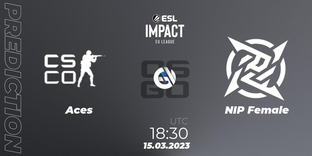 Aces - NIP Female: прогноз. 15.03.2023 at 18:30, Counter-Strike (CS2), ESL Impact League Season 3: European Division