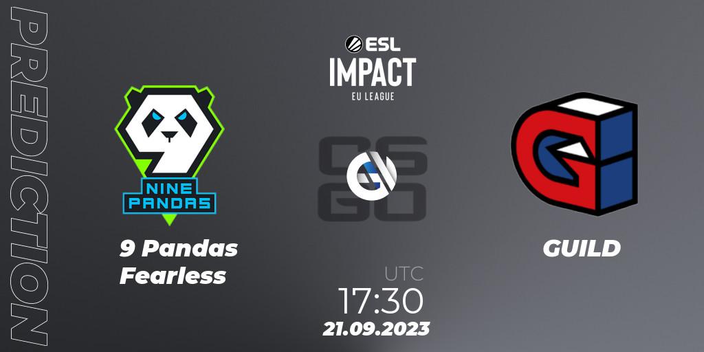 9 Pandas Fearless - GUILD: прогноз. 21.09.23, CS2 (CS:GO), ESL Impact League Season 4: European Division