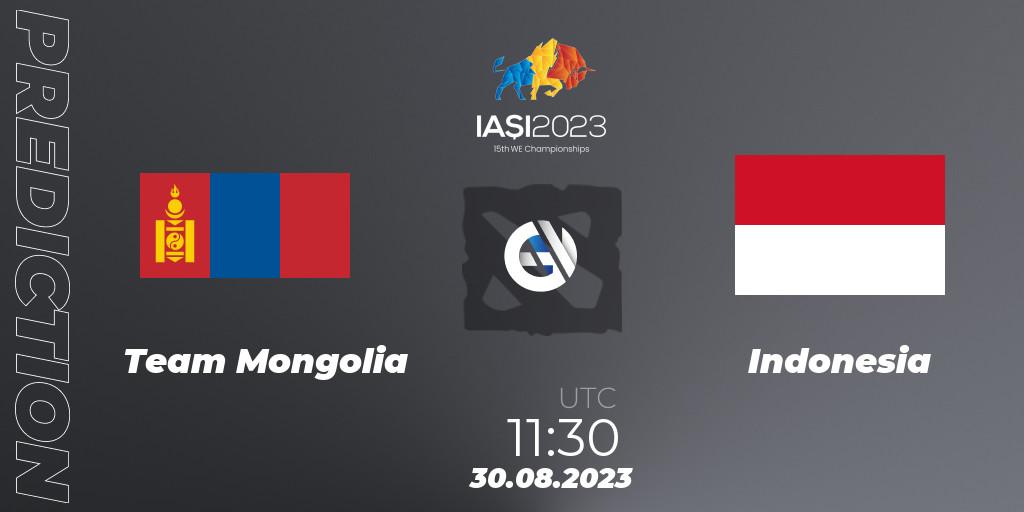 Team Mongolia - Indonesia: прогноз. 30.08.23, Dota 2, IESF World Championship 2023