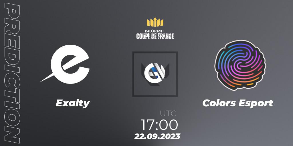 Exalty - Colors Esport: прогноз. 22.09.2023 at 17:00, VALORANT, VCL France: Revolution - Coupe De France 2023