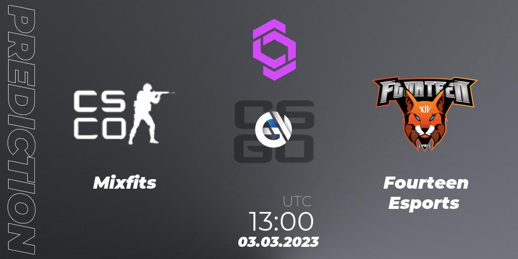 Mixfits - Fourteen Esports: прогноз. 03.03.2023 at 13:00, Counter-Strike (CS2), CCT West Europe Series 2 Closed Qualifier